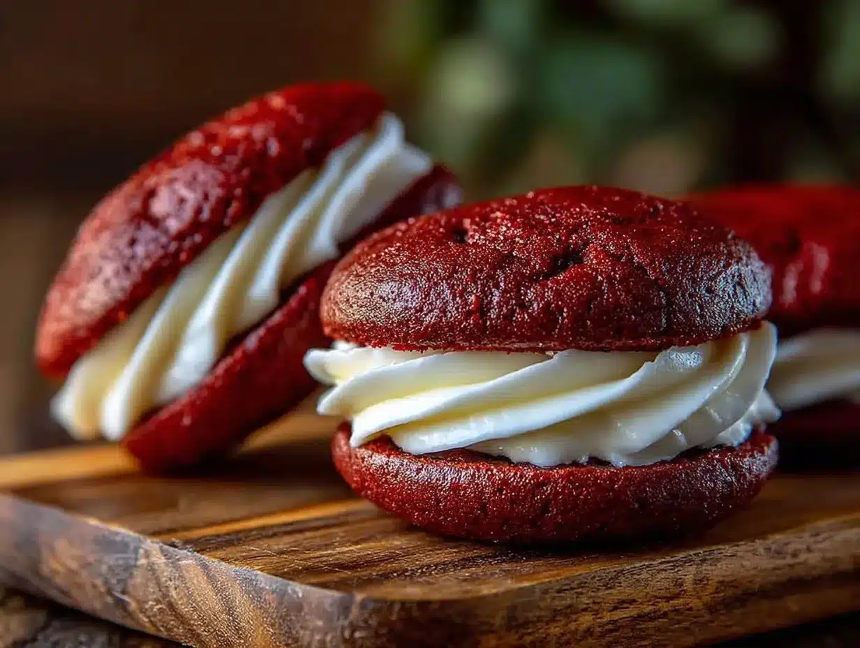 creamy red velvet whoopie pies preparation steps