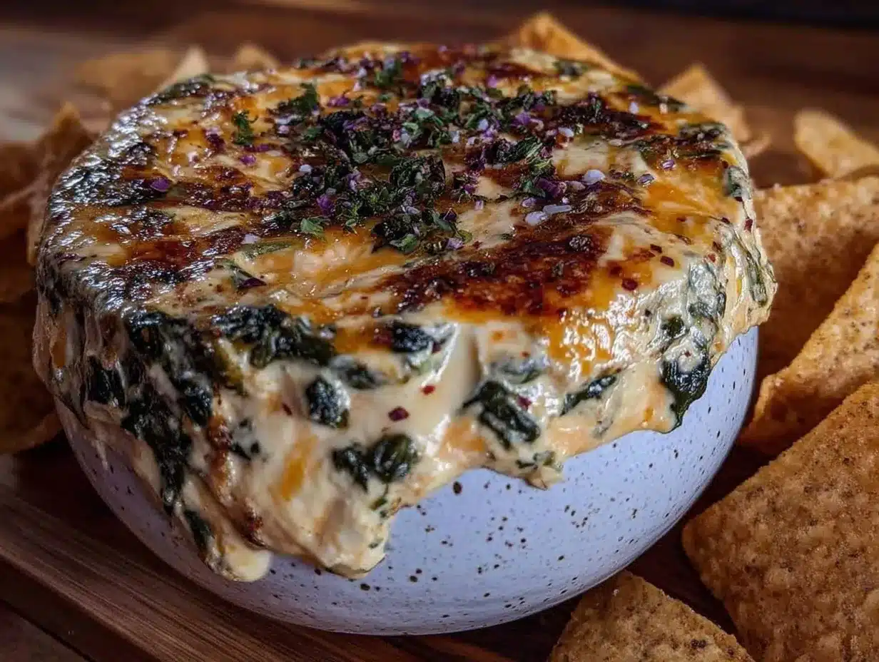 creamy spinach queso dip preparation steps