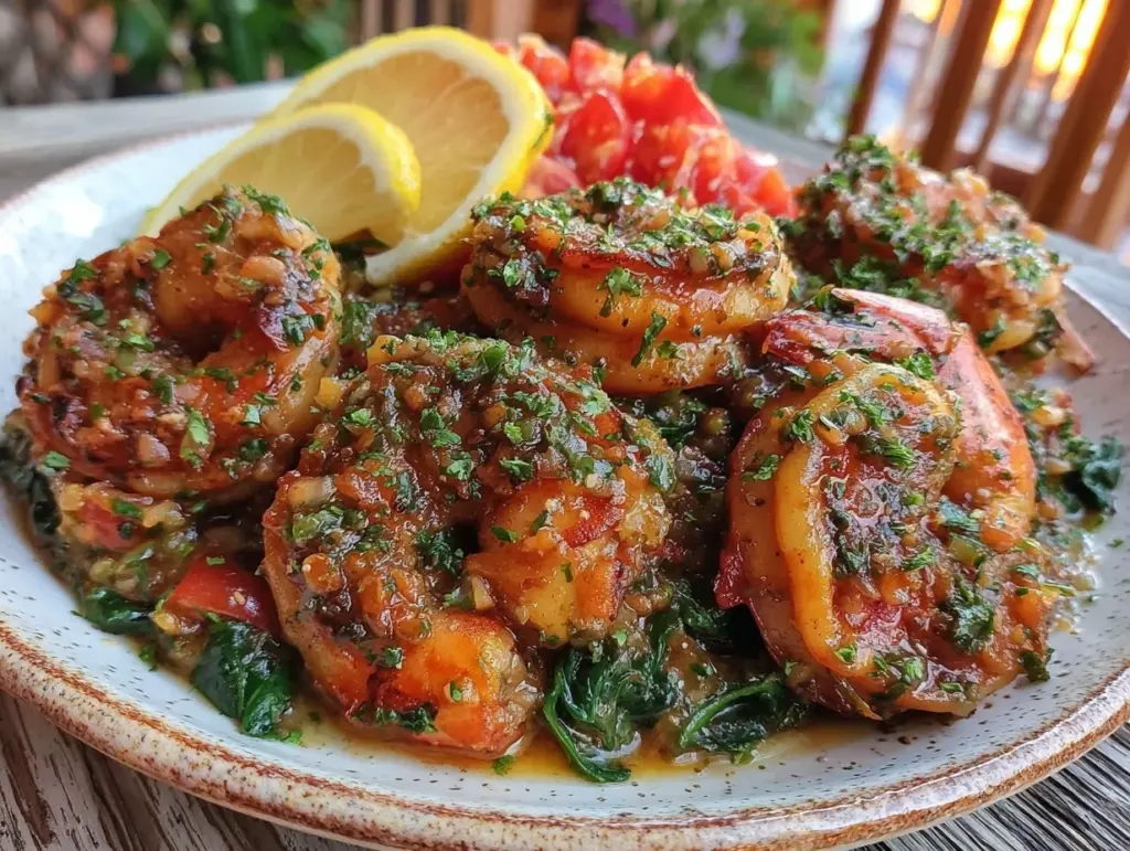 creamy tuscan butter shrimp - featured image