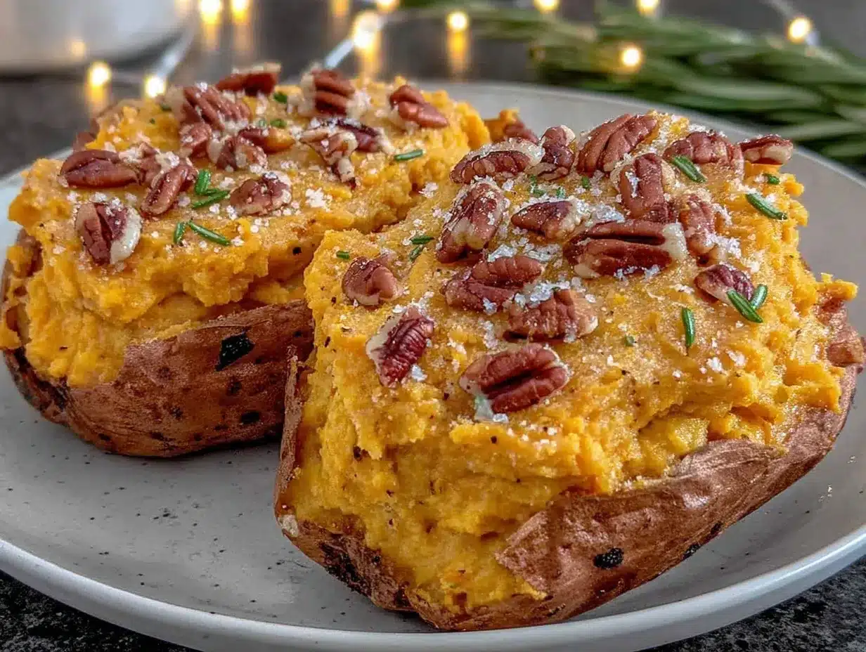 creamy twice-baked sweet potatoes preparation steps