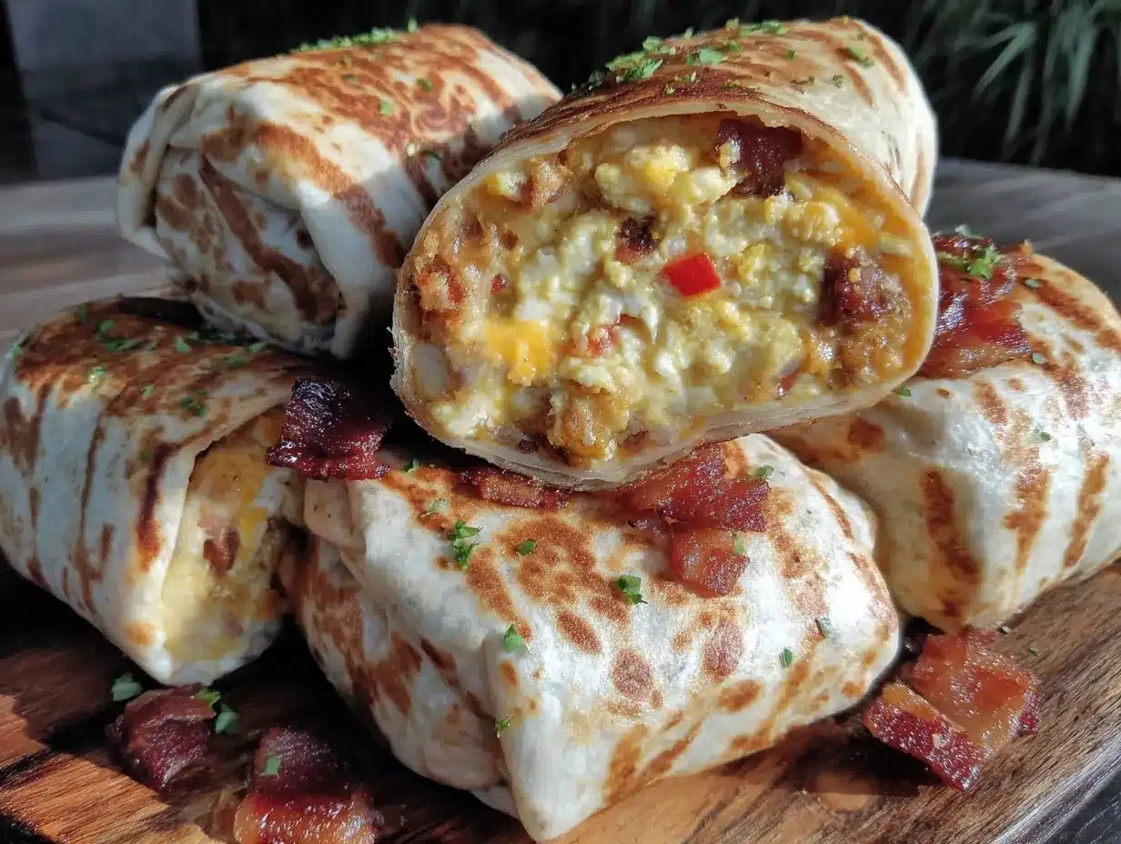 crispy air fryer breakfast burritos preparation steps