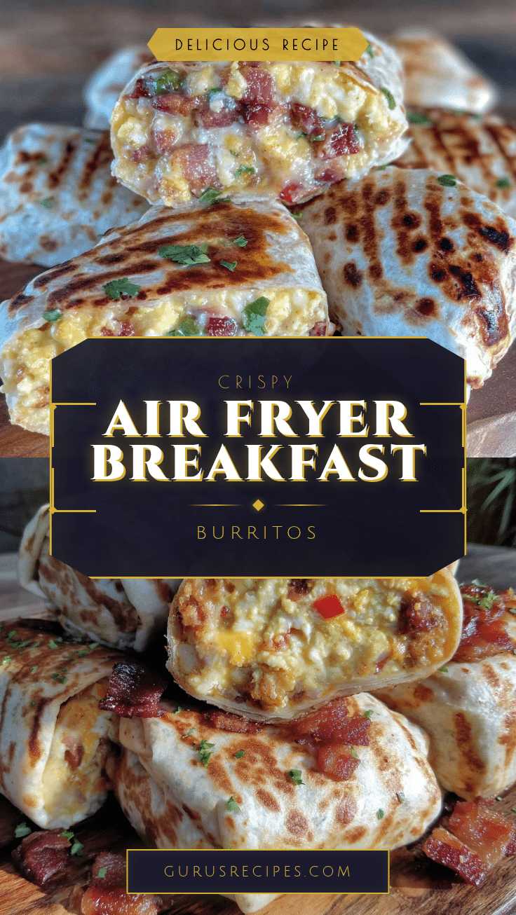 crispy air fryer breakfast burritos recipe