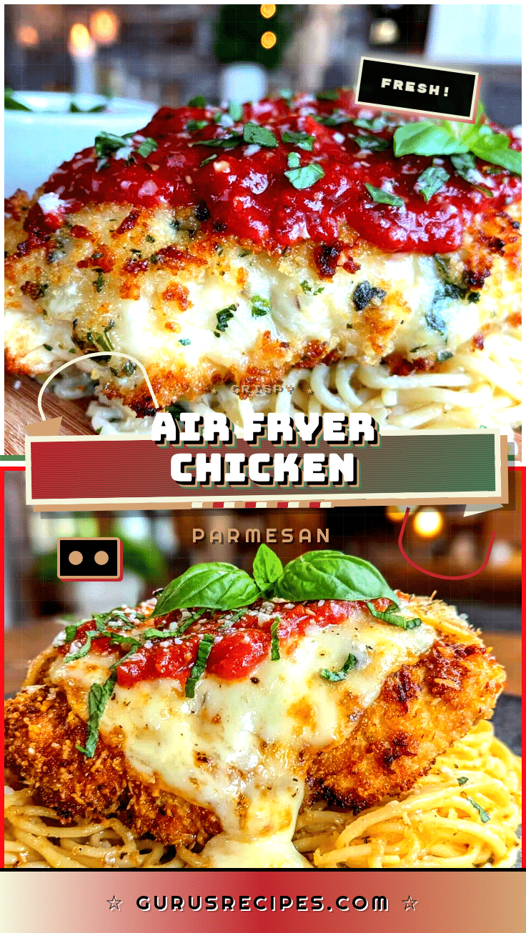 crispy air fryer chicken parmesan recipe