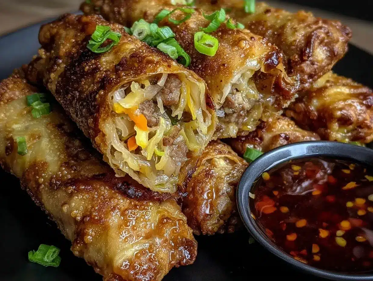 crispy air fryer egg rolls preparation steps