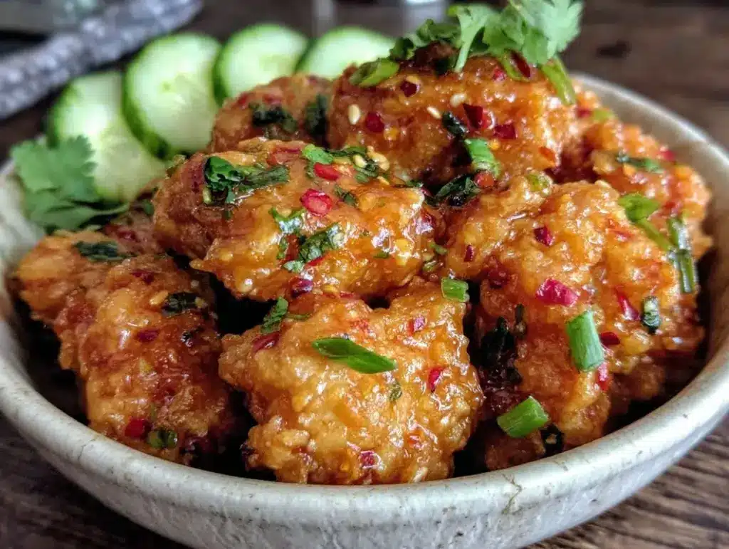 crispy bang bang chicken - featured image