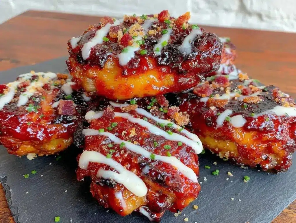 crispy BBQ bacon ranch wing bites - featured image