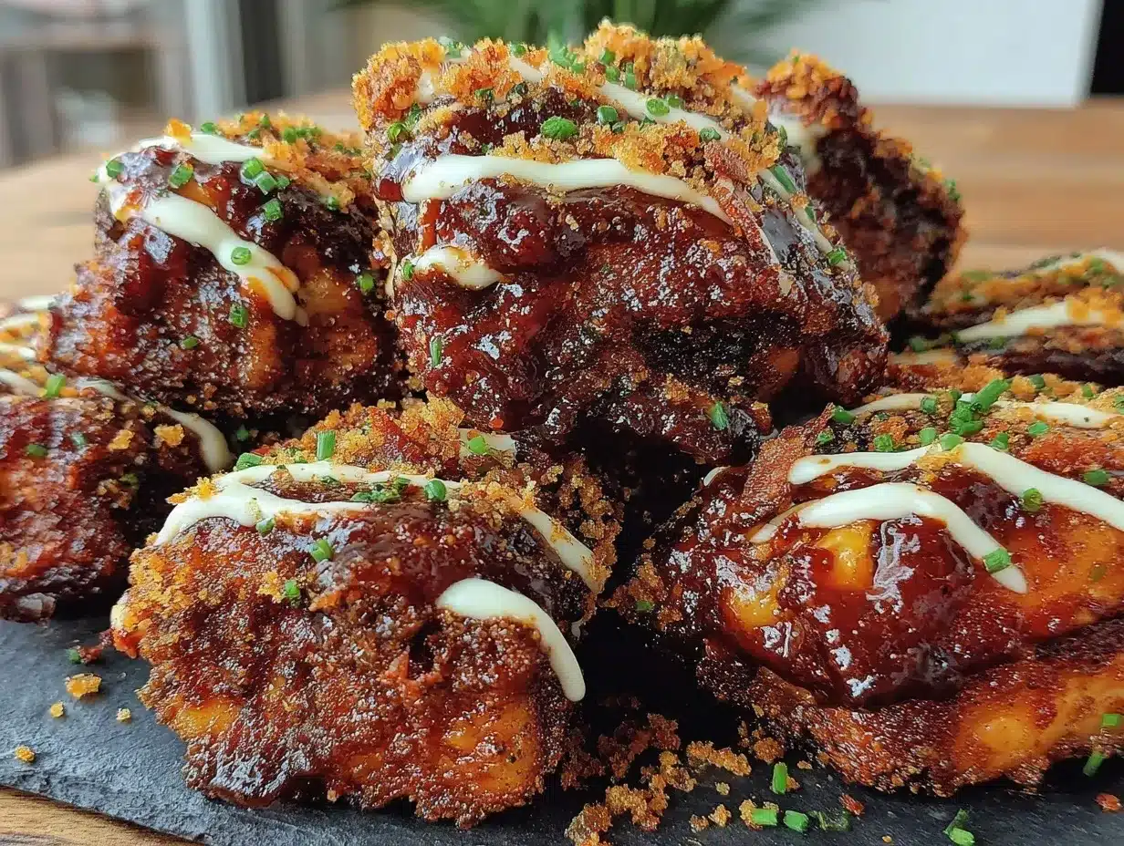 crispy BBQ bacon ranch wing bites preparation steps