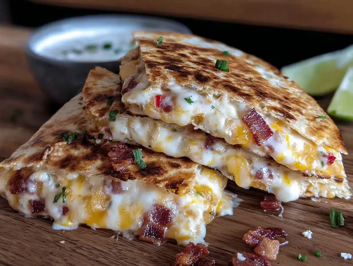 crispy double bacon quesadilla melts preparation steps