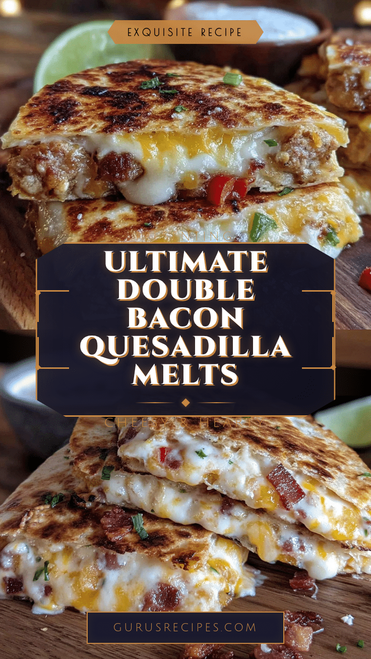 crispy double bacon quesadilla melts recipe