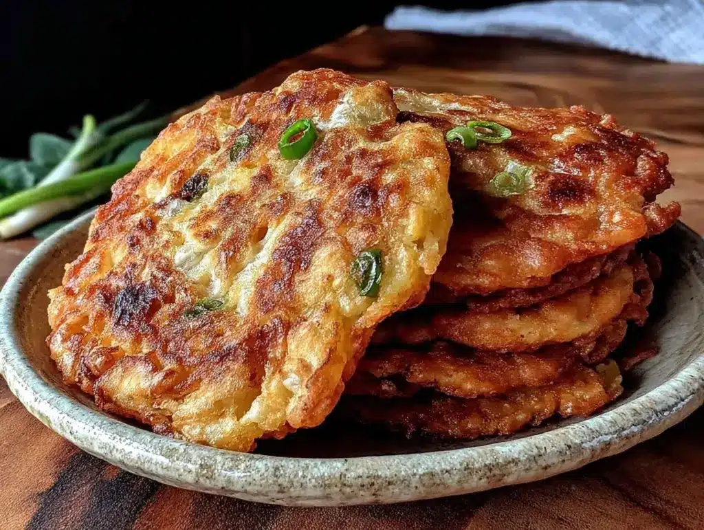 crispy flaky scallion pancakes - featured image