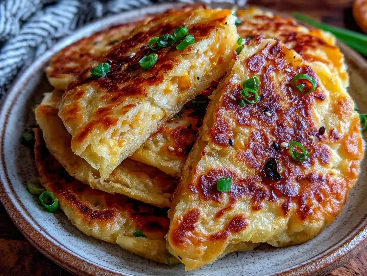 crispy flaky scallion pancakes preparation steps
