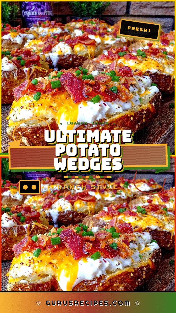 crispy loaded ranch potato wedges recipe