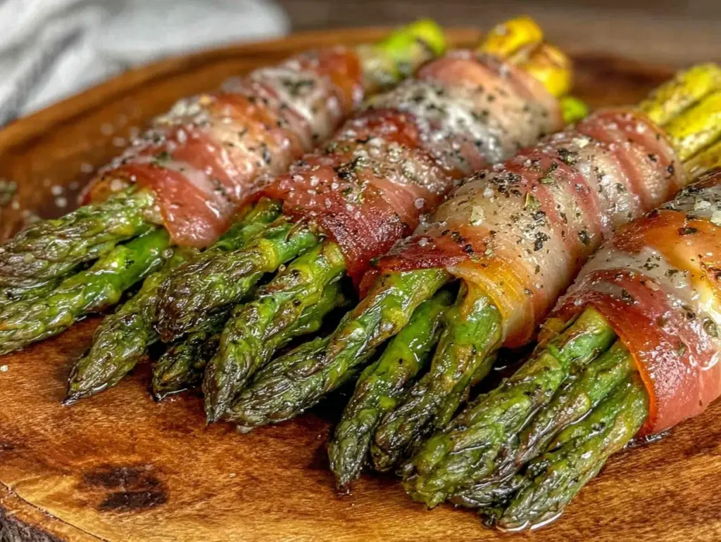 crispy prosciutto-wrapped asparagus bundles - featured image
