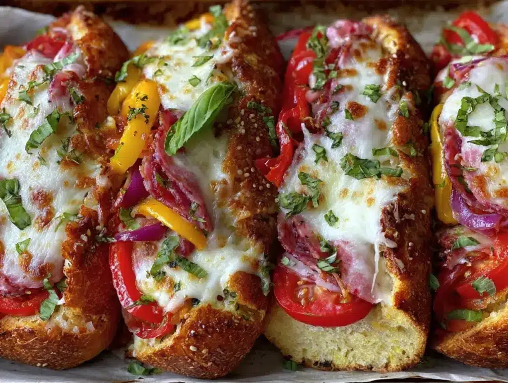 crispy sheet pan party subs - featured image