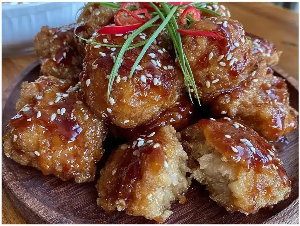 crispy sweet sesame chicken recipe - featured image