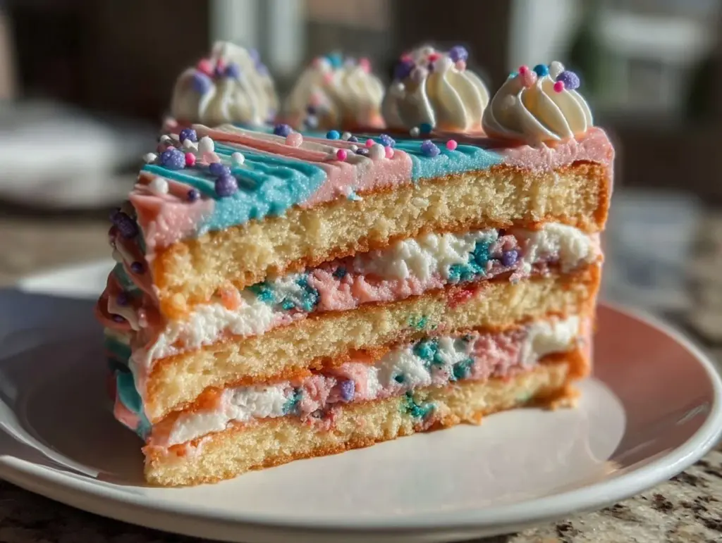 Dr. Seuss Blue and Pink Layer Cake - featured image