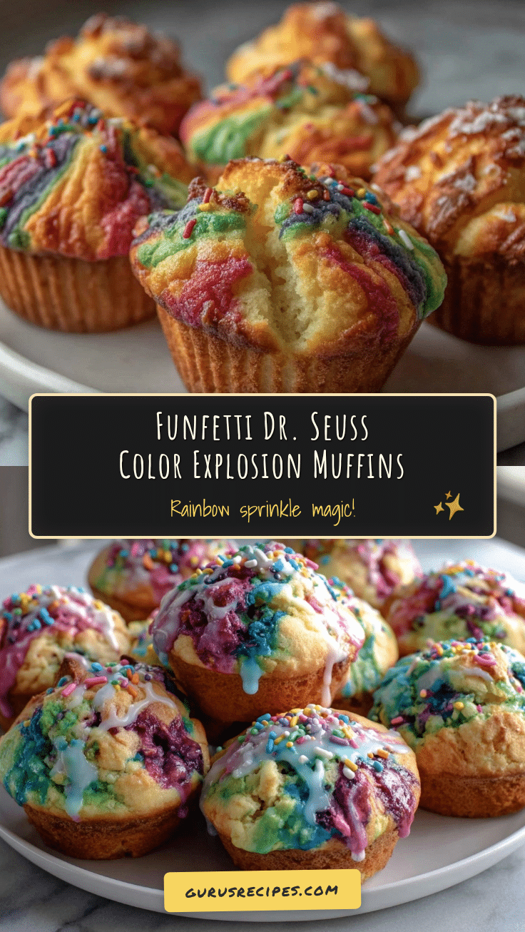 Dr. Seuss Color Explosion Muffins recipe