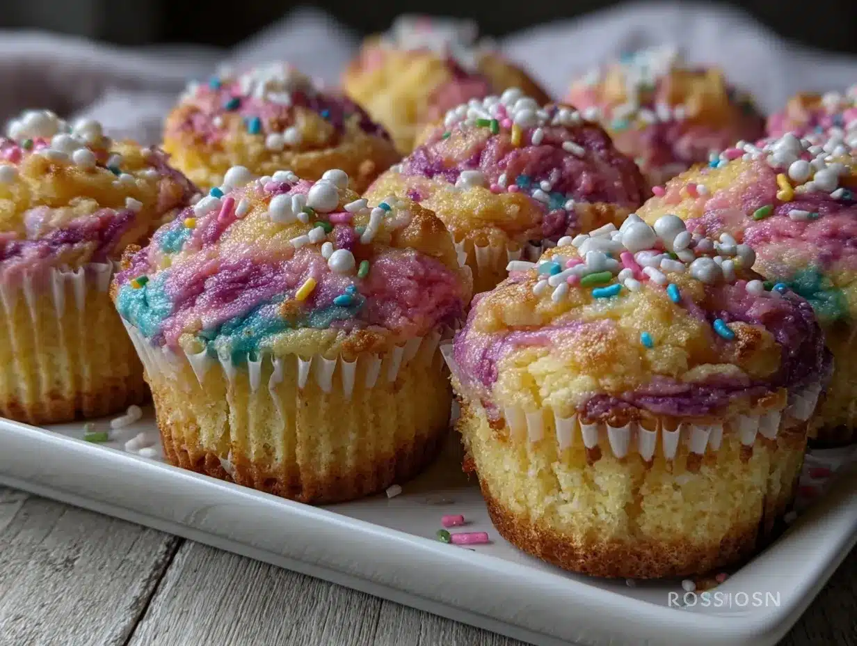 Dr. Seuss Pink & Blue Muffin Bites preparation steps