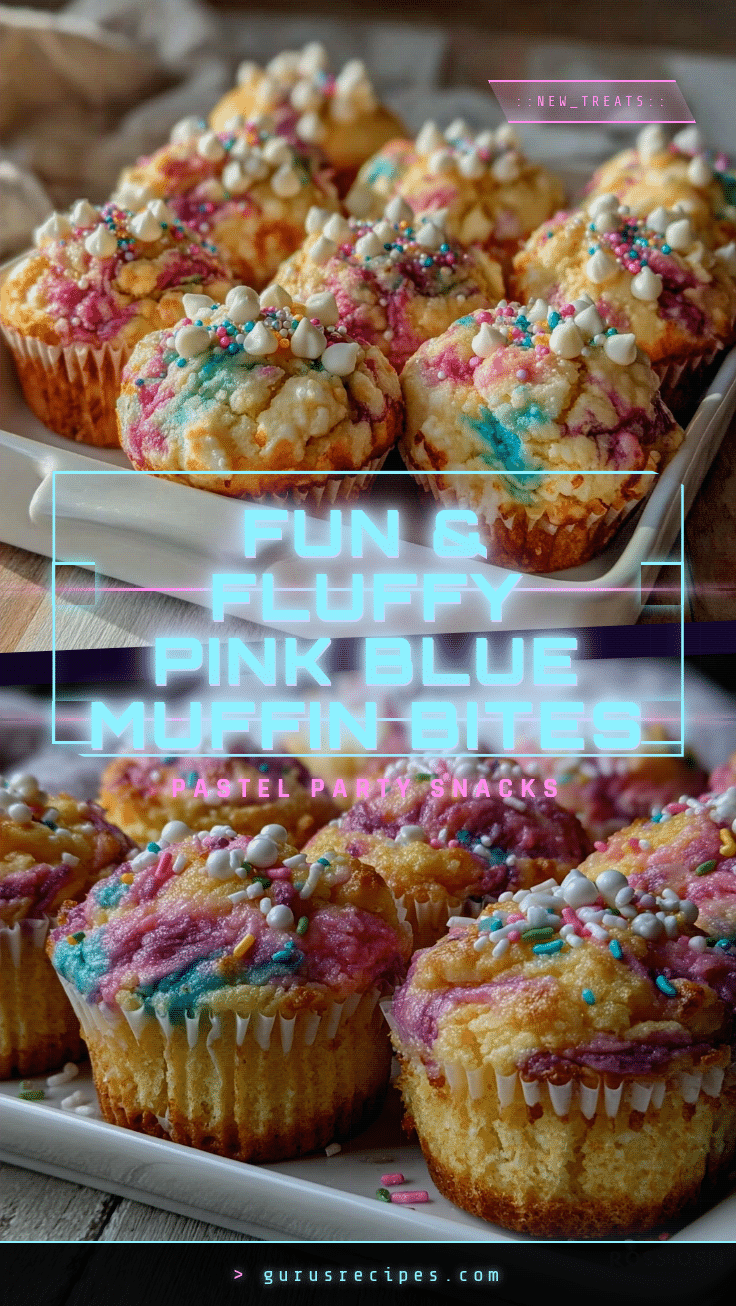 Dr. Seuss Pink & Blue Muffin Bites recipe