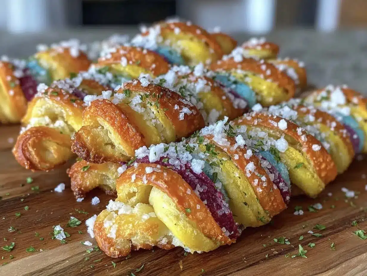 Dr. Seuss Rainbow Breadsticks preparation steps