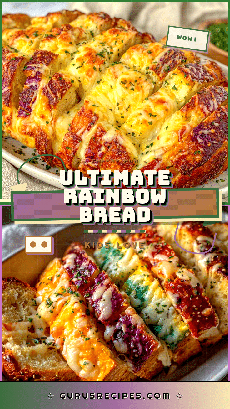 Dr. Seuss Rainbow Cheesy Bread recipe