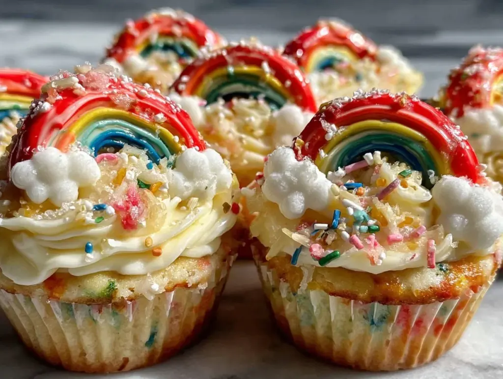 Dr. Seuss Rainbow Cupcake Toppers - featured image