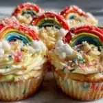 Dr. Seuss Rainbow Cupcake Toppers - featured image