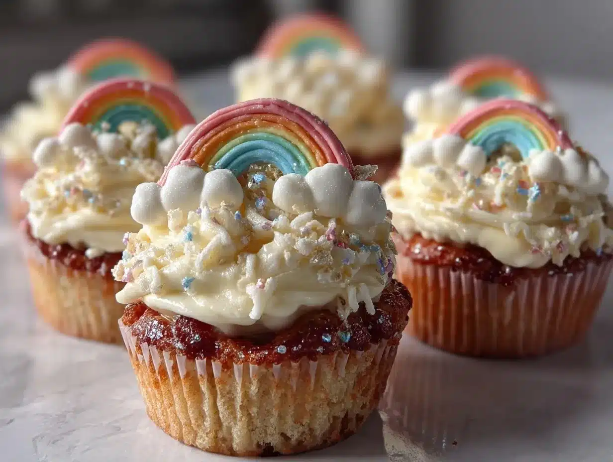 Dr. Seuss Rainbow Cupcake Toppers preparation steps