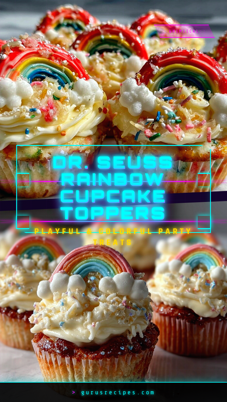 Dr. Seuss Rainbow Cupcake Toppers recipe