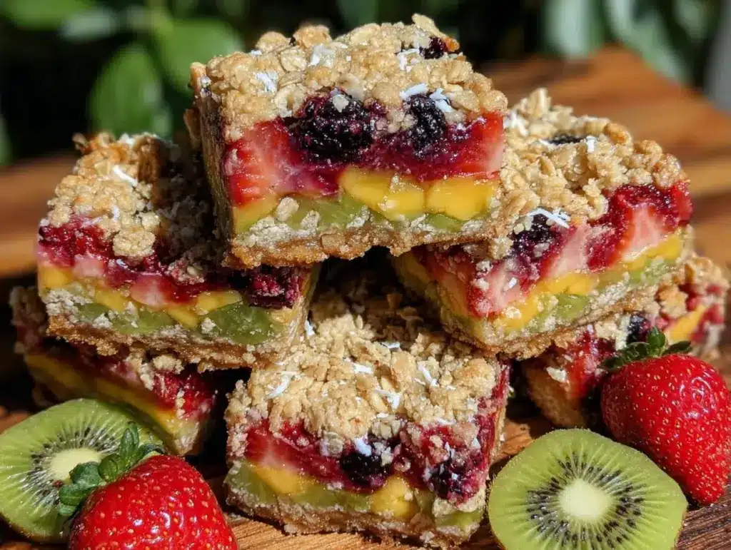 Dr. Seuss Rainbow Fruit Crumble Bars - featured image