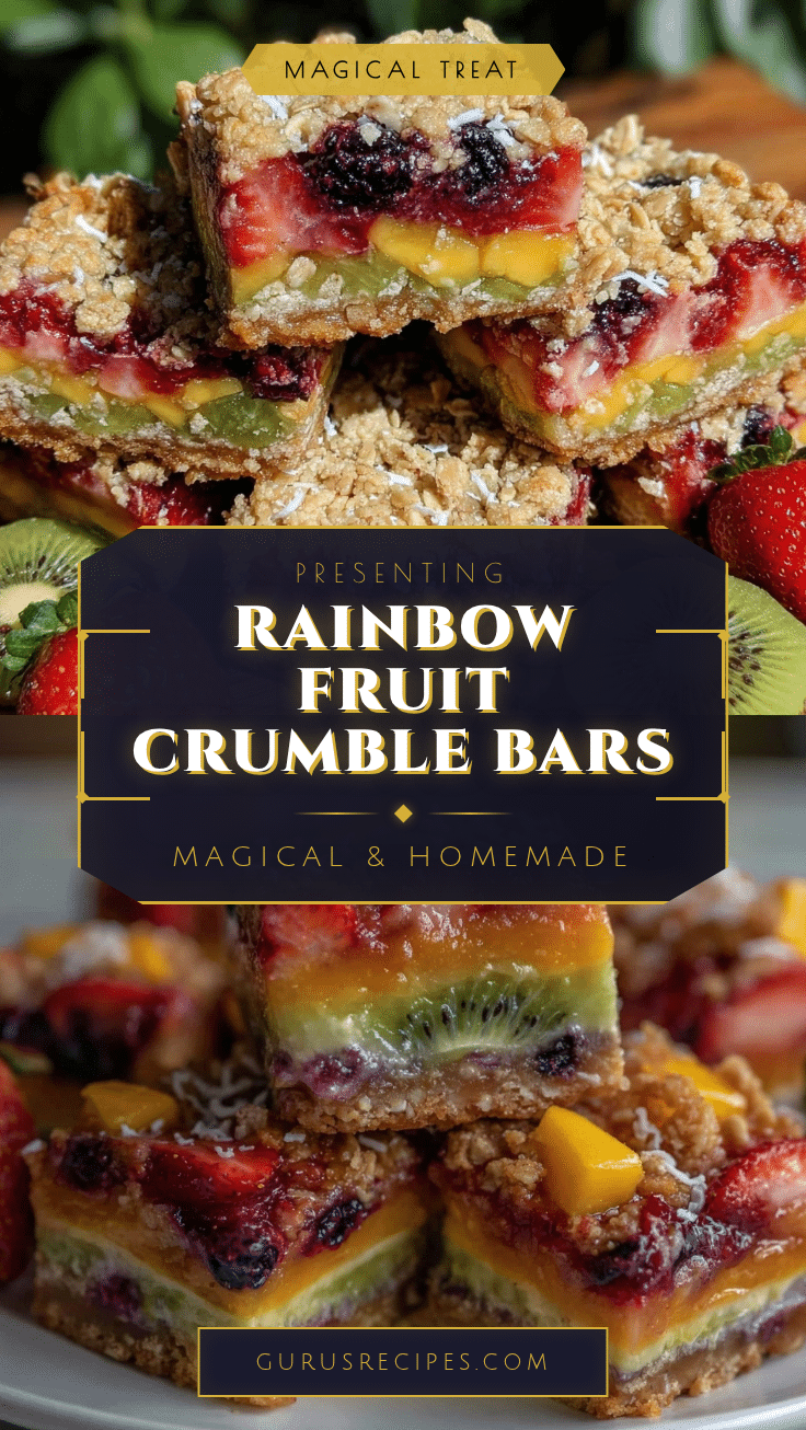 Dr. Seuss Rainbow Fruit Crumble Bars recipe