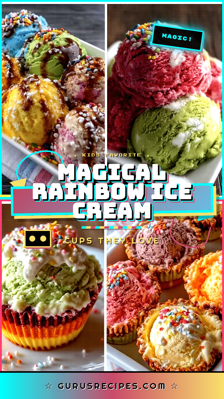 Dr. Seuss Rainbow Ice Cream Cups recipe