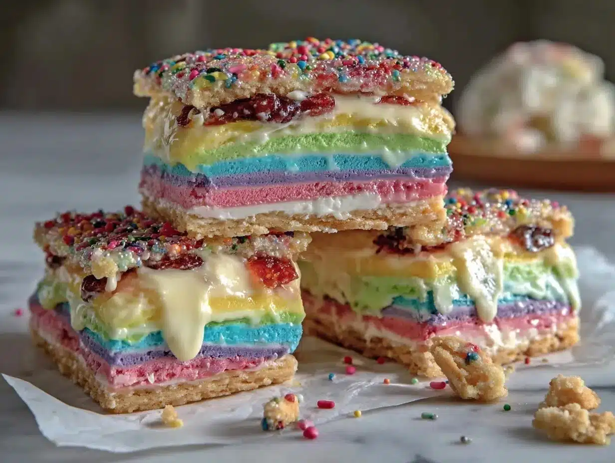 Dr. Seuss Rainbow Ice Cream Sandwiches preparation steps