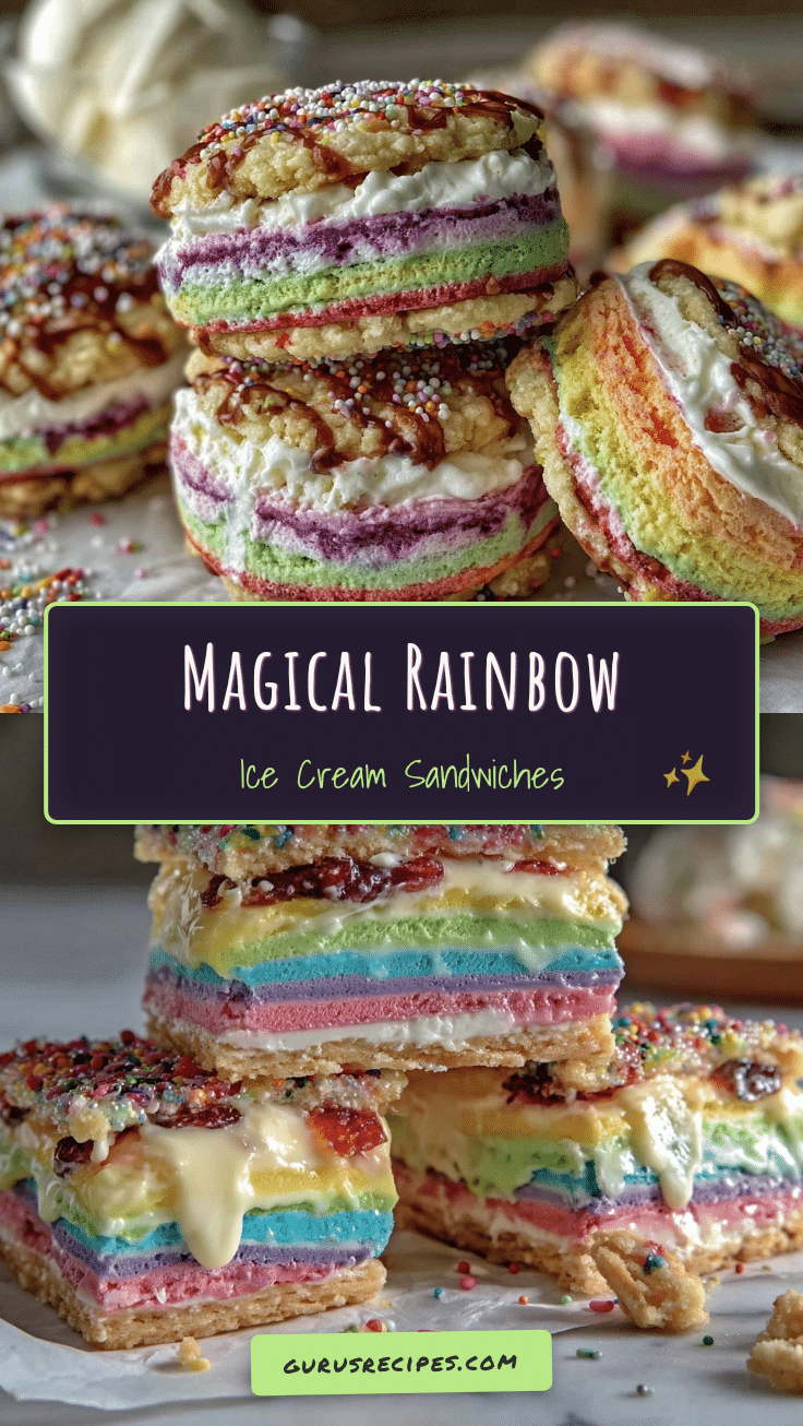 Dr. Seuss Rainbow Ice Cream Sandwiches recipe