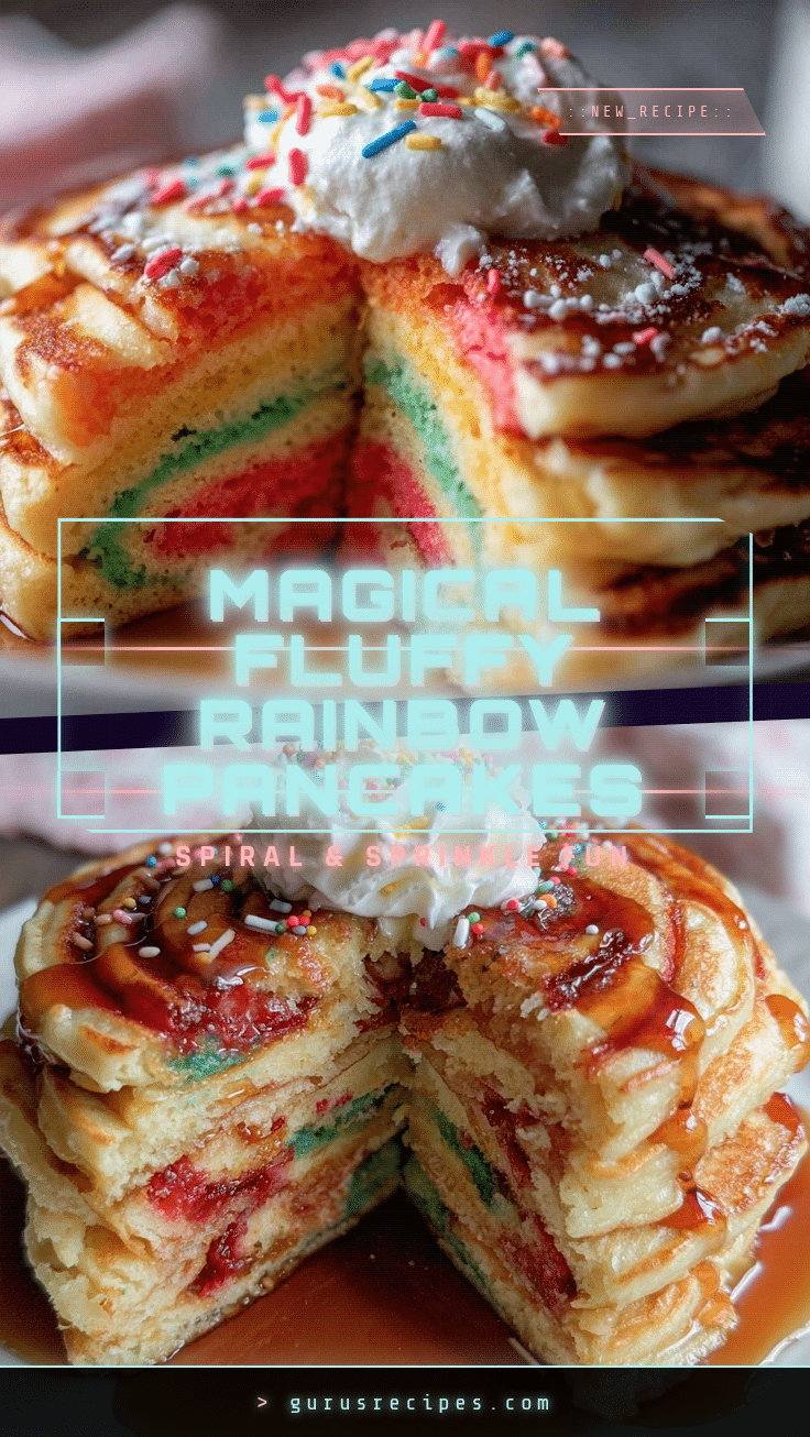 Dr. Seuss rainbow spiral pancakes recipe