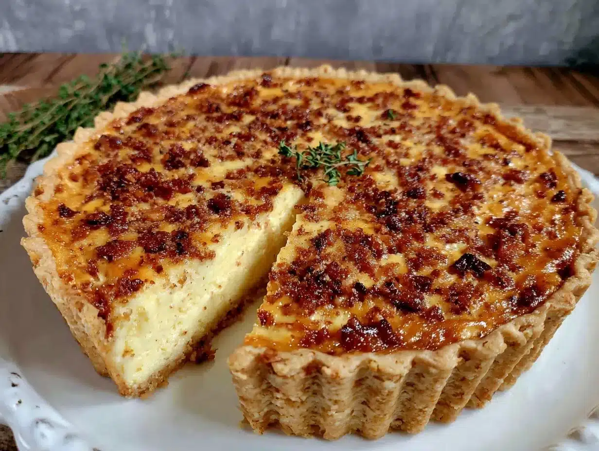 Easy Creamy Breakfast Quiche Lorraine preparation steps