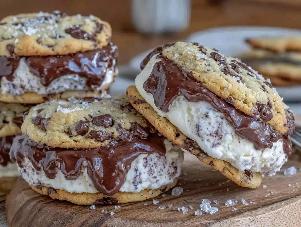 easy homemade creamy ice cream sandwiches preparation steps