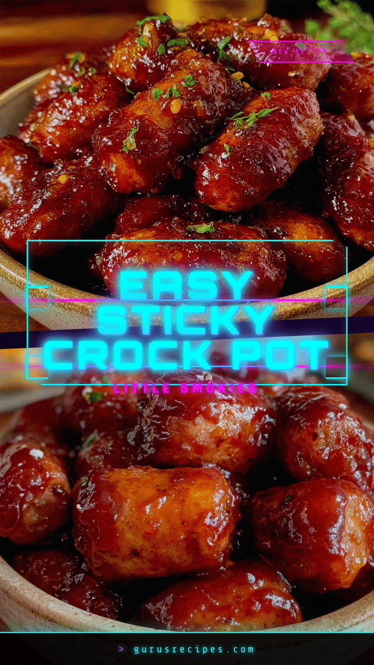 easy sticky crock pot little smokies recipe