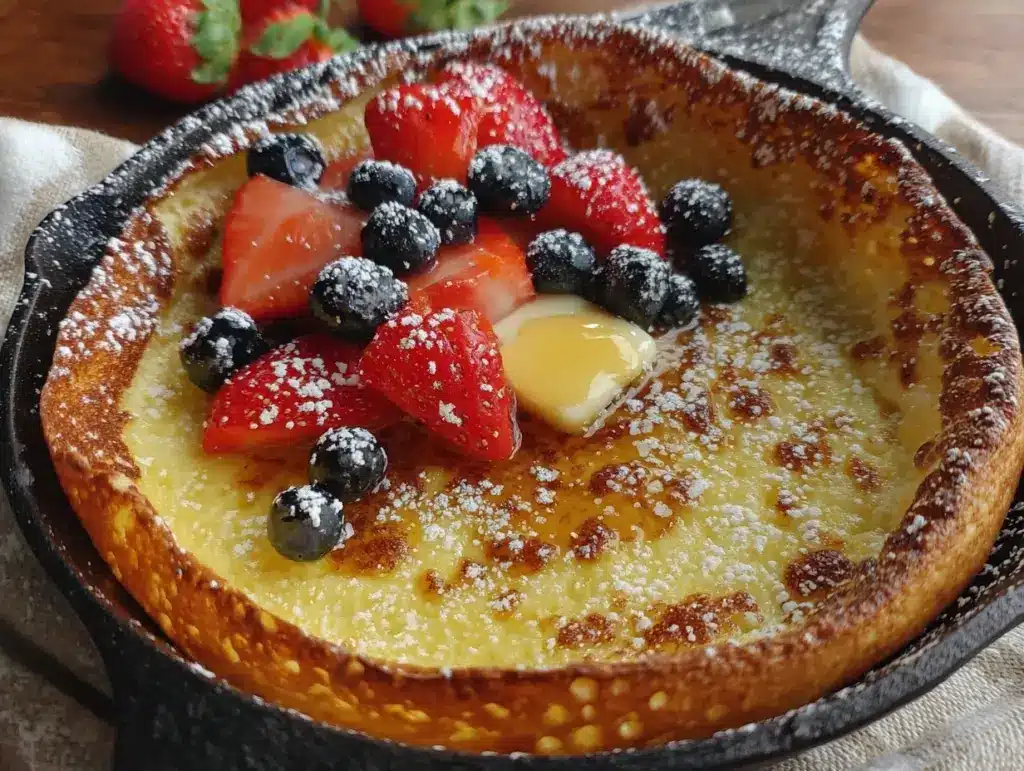 fluffy dutch baby pancake - featured image