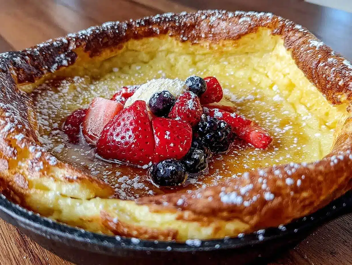 fluffy dutch baby pancake preparation steps