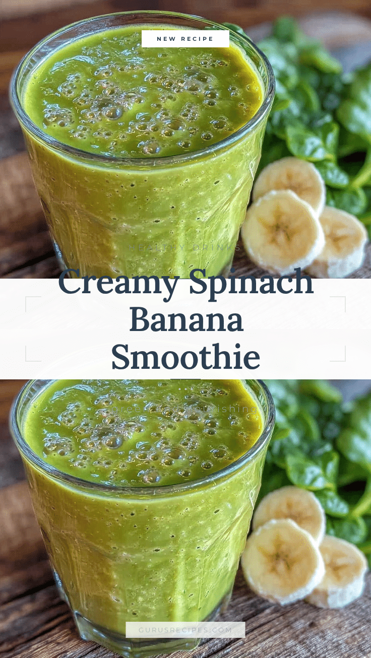 fresh creamy spinach banana green smoothie recipe
