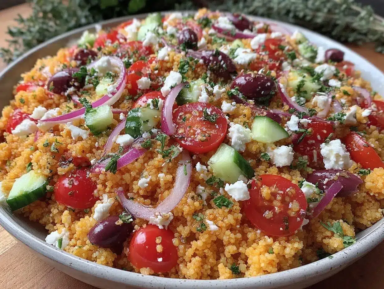 fresh mediterranean couscous salad preparation steps