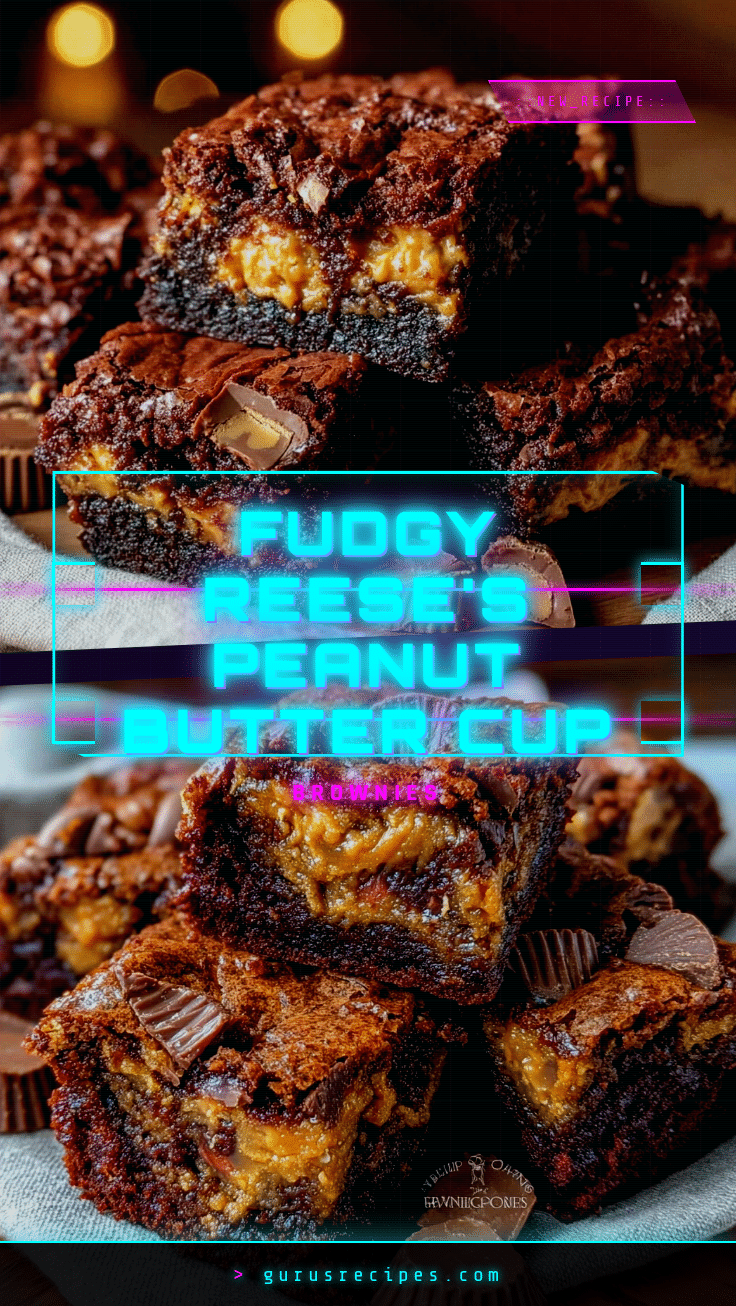 fudgy reeses peanut butter cup brownies recipe