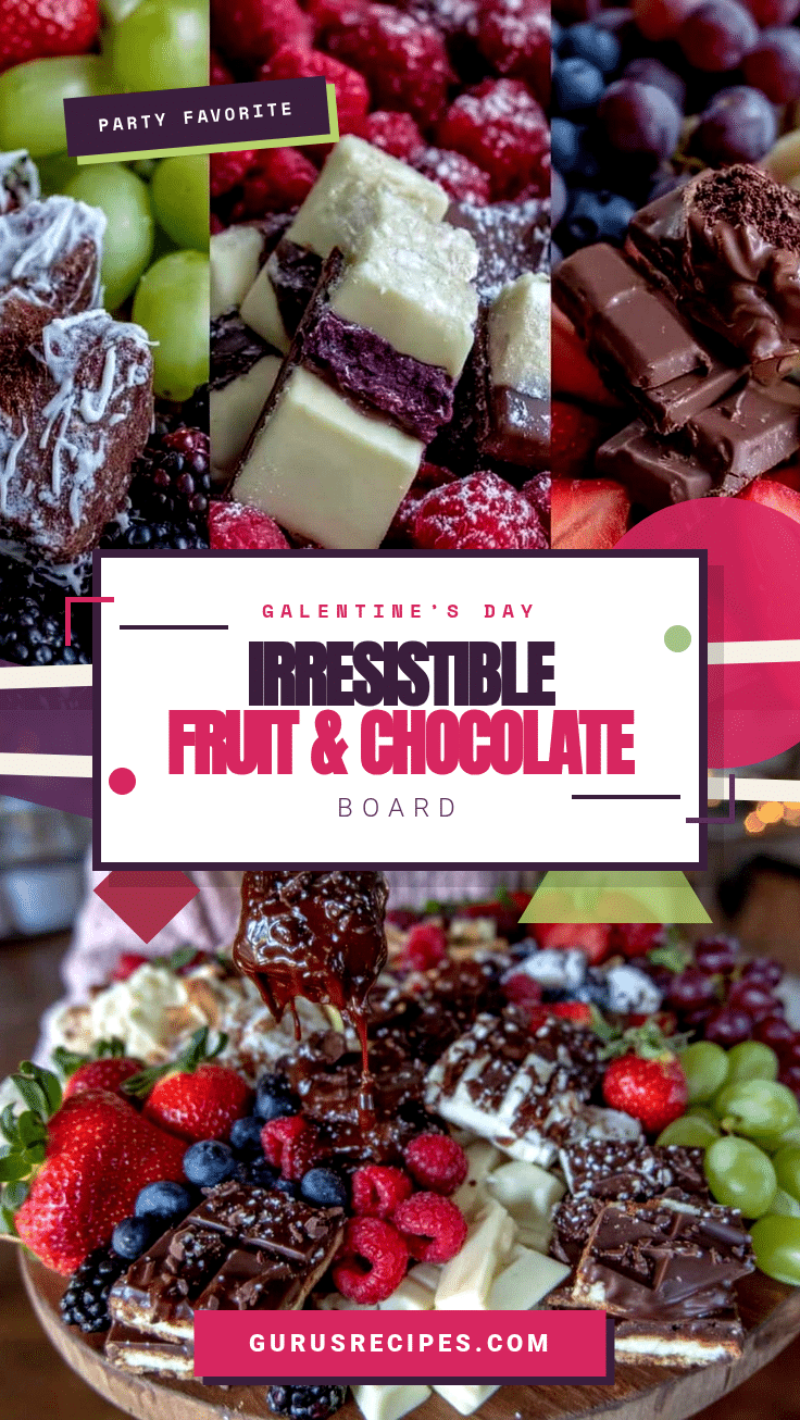 Galentine’s Fancy Fruit & Chocolate Board recipe