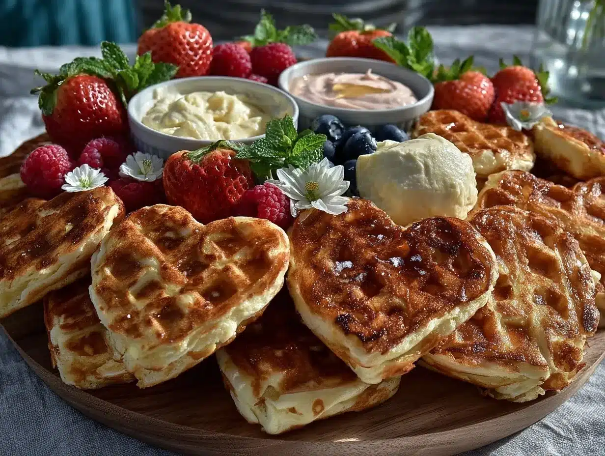 Galentine’s Heart-Shaped Waffle Board preparation steps