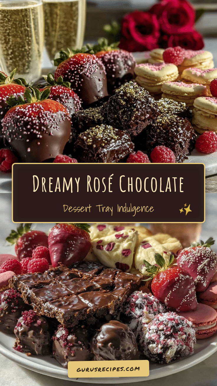 Galentine’s Rosé Chocolate Dessert Tray recipe