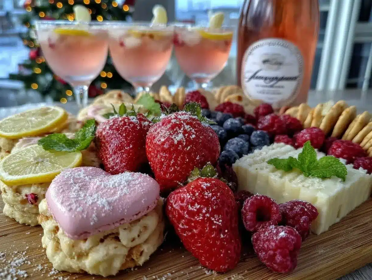 Galentine’s Sparkling Rosé Grazing Platter preparation steps