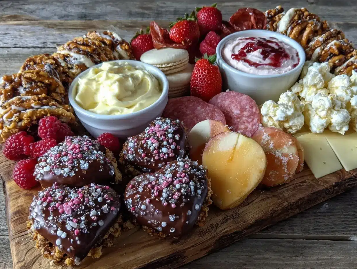 Galentine’s Sweetheart Snack Board preparation steps