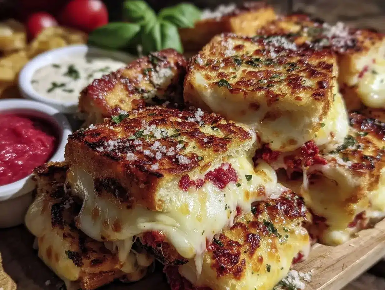 grilled cheese pizza dippers preparation steps