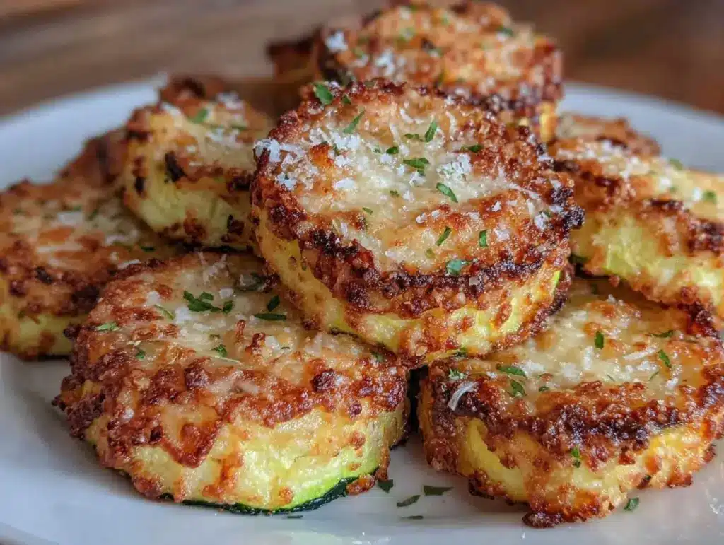 healthy baked Parmesan zucchini coins - featured image